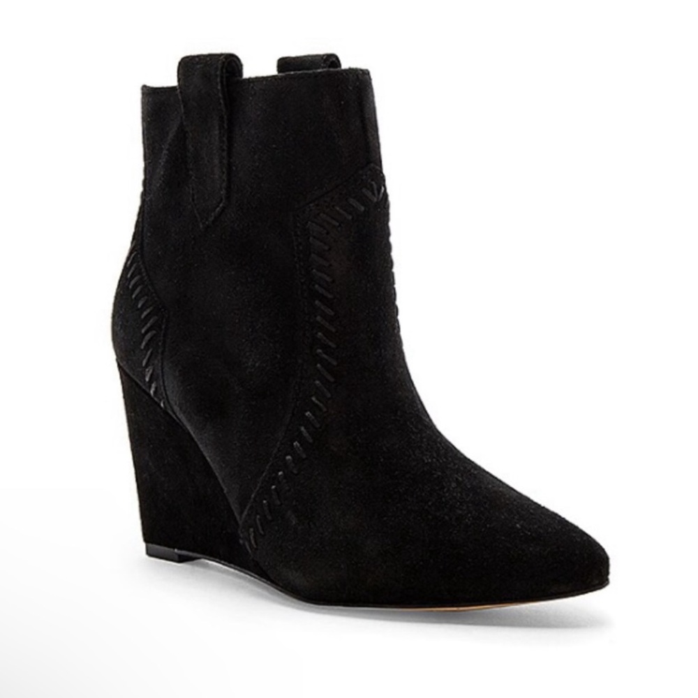 Rebecca Minkoff - Black Suede wedge booties 9.5M